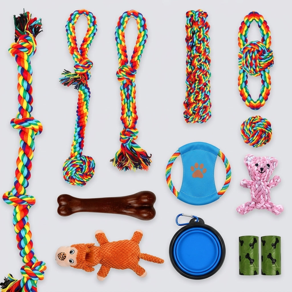 Tug & Chew Rope Toy Set (13 pcs)