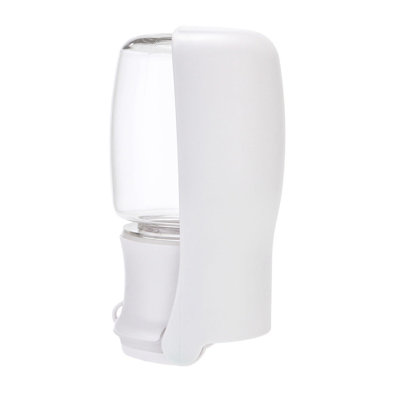 Flip & Sip dog water bottle in white, 12 oz