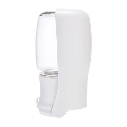Flip & Sip dog water bottle in white, 12 oz