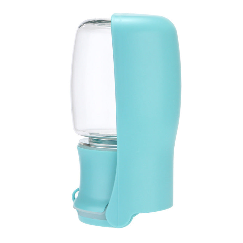 Flip & Sip dog water bottle in blue, 12 oz
